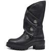 IF Fashion Scarpe da Donna Stivali Stivaletti Biker Anfibi al Polpaccio con Fibbie Bottoni Medaglie 20579 Nero N.37