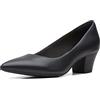 Clarks Teresa Step, Scarpe décolleté Donna, Pelle Nera, 41 EU