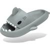 INMINPIN Ciabatte Squalo Estive Donna Uomo Pantofole da bagno Comode Ciabatta da Doccia Antiscivolo Sandali da Spiaggia Piscina a Punta Aperta Shark Slides Slippers,Grigio,43/44 EU=Fornitore 44/45