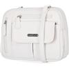 MultiSac Zippy, Borsa a tracolla con tre scomparti, bianco, Taglia unica