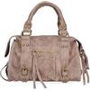 Gave Lux Borsa Donna Vera Pelle Scamosciata 25cm, Prodotto Artigianale Made in Italy, Con Manico, a Spalla o a Tracolla, GLX220609123FBG-009_TAUPE_SCURO