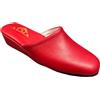 Generico Ciabatte pantofole da donna classiche in vera pelle Alma Made in Italy suola in pelle scamosciata tacco a zeppa 3cm