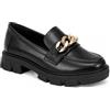 Primtex Loafers - Mocassini da donna, con piattaforma, fantasia a catena