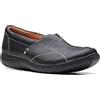 Clarks Donna Un Loop Stride Slip On Pelle Nera 7.5 W, Pelle nera, 37.5 EU