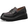 QUEEN HELENA Mocassini Platform Alti Casual Eleganti Francesine Donna X31-90 (Nero, Sistema Taglie Calzature EU, Adulto, Donna, Numero, Media, 39)