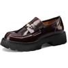 QUEEN HELENA Mocassini Rialzati Francesine Casual Eleganti Donna X31-59 (Bordeaux, Sistema Taglie Calzature EU, Adulto, Donna, Numero, Media, 40)