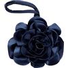 BABEYOND - Borsetta da donna, pochette con fiori in satin, borsa da sera elegante, borsetta da polso raffinata per feste, uso quotidiano e matrimoni, Navy, 2 x 6.7 x 7.9