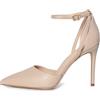 Rio Fiore Scarpe con Tacco, Decollete con Tacco a Spillo, Argento/Bianco/Beige/Nero, 8.5 cm, Ecopelle Verniciata, High Heels, Décolleté a Punta, Cinturino alla Caviglia, 8194