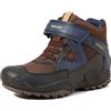 Geox J New Savage Boy B A, Scarpe a Collo Alto Bambini e ragazzi, Brown Navy, 25 EU