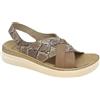 3Rose 403 Sandali Donna con Fascia Incrociata Stampa Pitonata - Pantofole Casa e Outdoor Estive - Sabot Comodi da Giorno Comfort Anatomico con Plantare Estraibile in Vera Pelle
