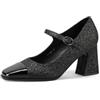 QUEEN HELENA Dècolletè con Strass Scarpe Eleganti Donna ZM9821 (Nero, Sistema Taglie Calzature EU, Adulto, Donna, Numero, Media, 39)
