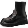 QUEEN HELENA Stivaletti con Zip Laterale Stivali Bassi Casual Donna X31-93 (Nero, Sistema Taglie Calzature EU, Adulto, Donna, Numero, Media, 38)
