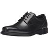 Rockport Plateau da Uomo Charles Road Plain Toe Oxford in Pelle Nera 9.5 W (EE)