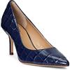 LAUREN Ralph Lauren Décolleté Lanette da donna in pelle goffrata coccodrillo, Raffinato Navy, 39 EU