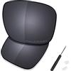 SAUCER Lenti di ricambio di alta qualità, cacciavite H20 e naselli per Oakley Holbrook Metal OO4123, protezione UV400, Scudo Nero Polarizzato, Taglia unica
