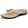 Vionic womens Loop Loop, Aluminum Ribbed Metallic, 4 UK Wide