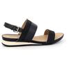 Geox D Formosa C - Sandali con Zeppa Donna, Nero (BLACKC9999), 36 EU