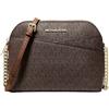 Michael Kors - Jet Set, borsa a tracolla in pelle di medie dimensioni, Marrone, Medium