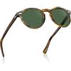 Carfia Retro Occhiali da Sole Uomo Polarizzati Occhiali Unisex per Uomo e Donna con Struttura in Acetato e Protezione UV400