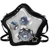 Homvik Star Ita Bag Pins Backpack Cute Aesthetic Pins Bag with Ita Insert Display Crossbody Handbag PU Leather for Women Girls