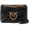 Pinko Love Baby Puff C Sheep Nappa, Borsa Donna, Z99Q Nero-Antique Gold, U