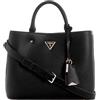 GUESS Meridian Girlfriend Satchel, manici superiori, taglia unica, Nero, Taglia unica