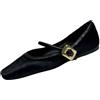 ZPLMIDE Ballerine Mary Jane da donna, con stampa leopardata, in finta pelle scamosciata, con fibbia dorata, classiche, con punta quadrata, per uso quotidiano