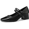 QUEEN HELENA Décolleté con Cinturino Scarpe Basse Eleganti Donna ZM9806 (Nero, Sistema Taglie Calzature EU, Adulto, Donna, Numero, Media, 35)