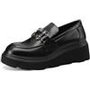 QUEEN HELENA Mocassini Alti con Zeppa Francesine con Strass Platform Donna X31-88 (Nero, Sistema Taglie Calzature EU, Adulto, Donna, Numero, Media, 39)