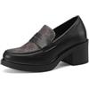 QUEEN HELENA Mocassini con Tacco Casual Eleganti Francesine Donna X31-81 (Nero, Sistema Taglie Calzature EU, Adulto, Donna, Numero, Media, 38)