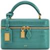 JW PEI Cleo Borsa a Mano Box da Donna - Verde Croco