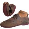 ZPLMIDE Scarpe ortopediche morbide e flessibili, con lacci, in finta pelle, mocassini da donna, stile retrò, larghi, mocassini ortopedici morbidi e leggeri