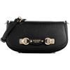 GUESS Mimina Flap Crossbody, Borsa a Tracolla Donna, Nero, Taglia Unica