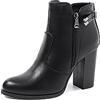 QUEEN HELENA Tronchetti Stivaletti Bassi con Tacco Donna X29-120 (Nero, Sistema Taglie Calzature EU, Adulto, Donna, Numero, Media, 41)
