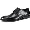Allthemen Scarpe Derby Basse da Uomo Scarpe da Lavoro Eleganti Vintage Stringate Oxford Punta Rotonda Nero 45 EU
