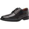 Clarks Whiddon Wing, Oxford Uomo, Pelle Nera, 44 EU