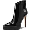 QUEEN HELENA Tronchetti con Tacco a Spillo Stivaletti con Plateau Donna K3998 (Nero, Taglia unica, Sistema Taglie Calzature EU, Adulto, Donna, Numero, Media, 40)