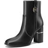 QUEEN HELENA Tronchetti con Tacco Largo Stivaletti Casual Donna K3464 (Nero, Sistema Taglie Calzature EU, Adulto, Donna, Numero, Media, 39)