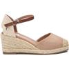 XTI - Sandali con zeppa Donna Beige - Scarpe comode e versatili - Moda casual - Modello 14074608 (Misurare 39)