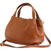 AMBRA Moda borsa a mano di donna, borsa a tracolla, borsa a spalla italiana in vera pelle dollaro GL023