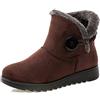 Vunavueya Stivali Donna Invernali Scarpe Stivaletti da Neve con Imbottitura Calda Stivali alla Caviglia Caldi Boots Scarpe Marrone Brown 39 EU/250CN