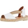 Toni Pons Espadrillas da Donna in Pelle - Etna - Bianco, 41 EU