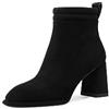 QUEEN HELENA Tronchetti con Tacco Stivaletti con Zip Laterale Donna K3253 (Nero, Sistema Taglie Calzature EU, Adulto, Donna, Numero, Media, 36)