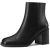 QUEEN HELENA Tronchetti con Zip Laterale Stivaletti con Tacco Casual Eleganti Donna WS13605 (Nero, Sistema Taglie Calzature EU, Adulto, Donna, Numero, Media, 39)