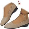 ZPLMIDE Scarpe da donna in pelle leggera, da donna, comode, con supporto per arco plantare, scarpe slip-on da donna con tacco basso da lavoro, mocassini