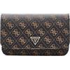GUESS Noelle II Crossbody Flap Organizer, Tracolla Donna, Logo Marrone, Taglia Unica
