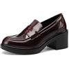 QUEEN HELENA Mocassini con Tacco Francesine Casual Eleganti Donna X31-82 (Bordeaux, Sistema Taglie Calzature EU, Adulto, Donna, Numero, Media, 38)