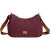 Nordace Siena Hobo - Borsa a tracolla con tasca sicura con blocco RFID e scomparti nascosti per borsa a tracolla da viaggio, Borgogna, Normal