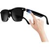 Iouyjiu Wireless Design Smart Glasses, Smart Speaker Glasses, Sturdy Blue Tooth Glasses, Indoor Entertainment Glass for Calls, Music, Chillin, Watching Movie, Black Color, a, Se référer au descriptif