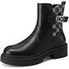 QUEEN HELENA Stivaletti Biker Casual Stivali Bassi Donna X31-102 (Nero, Sistema Taglie Calzature EU, Adulto, Donna, Numero, Media, 37)